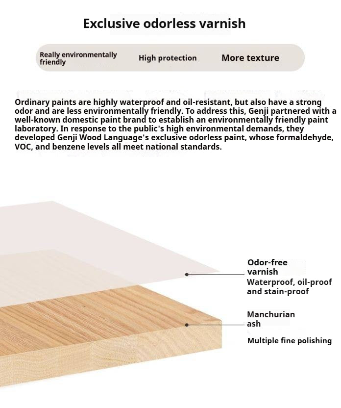 Ash Solid Wood Wabi-Sabi Style Round Side Table