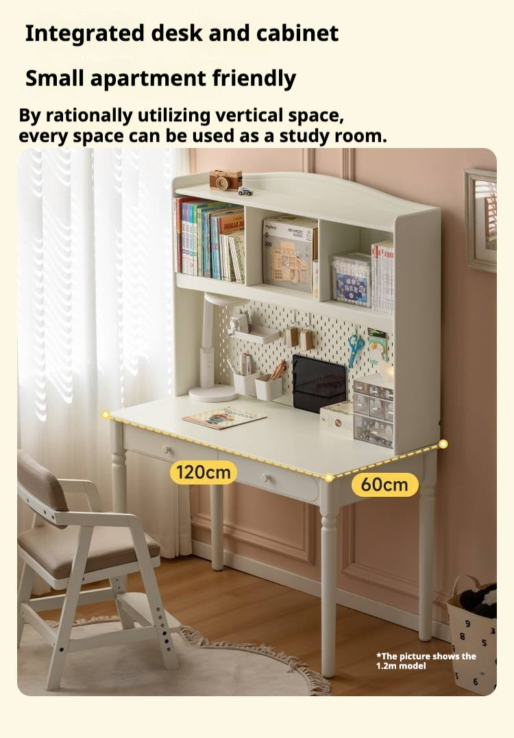 Solid Rubberwood Cream Style Children's Desk.