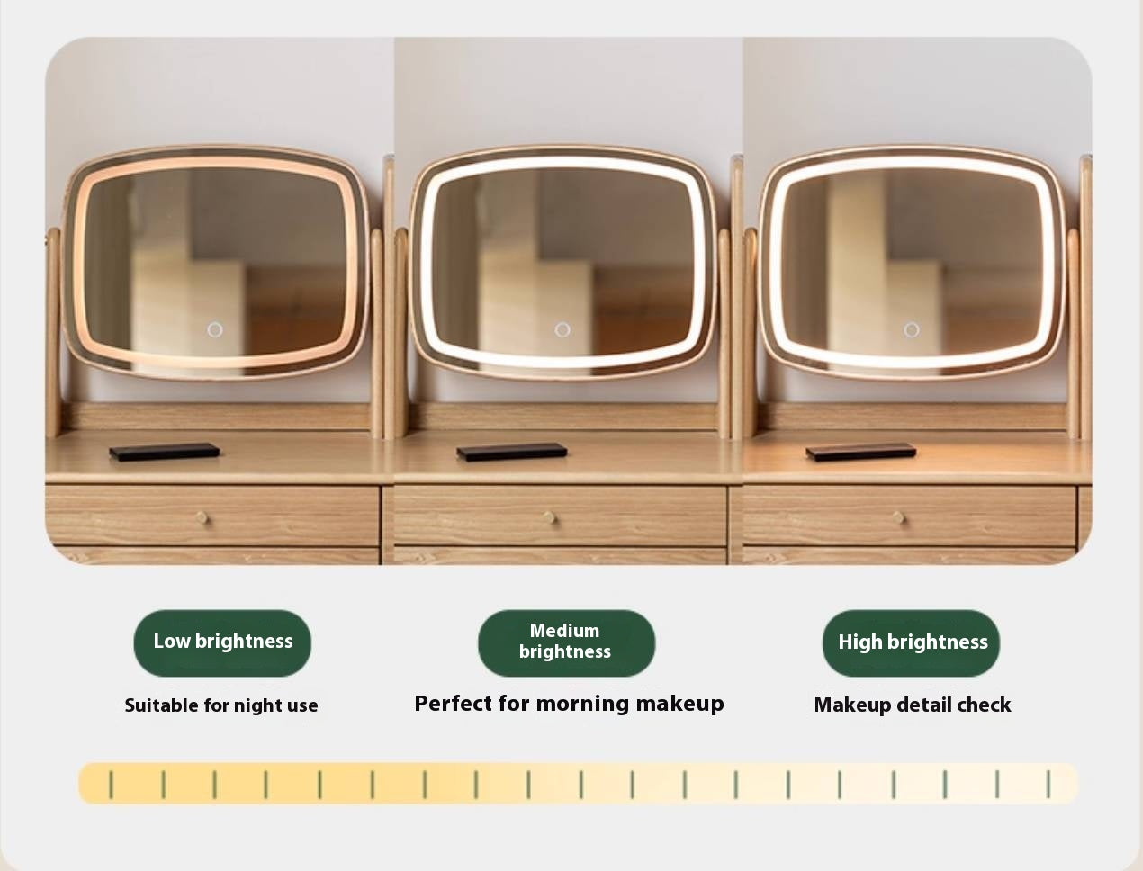 Ash Solid Wood Modern Style Vanity Table Multi Functional.