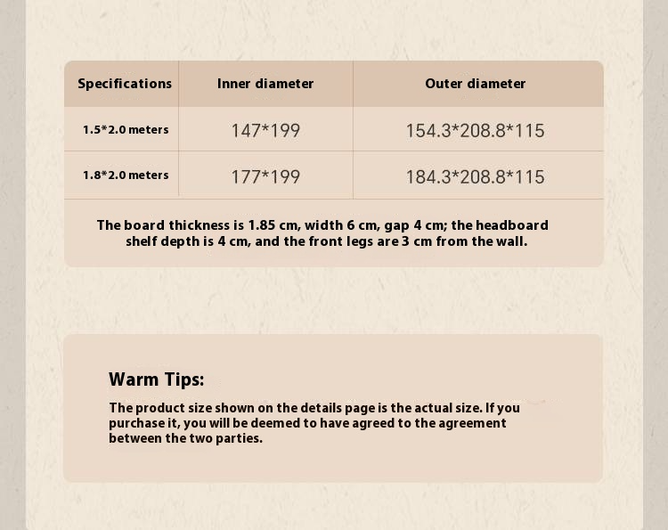 Poplar Solid Wood Bed – French Retro Design with Soft Fabric Upholstery