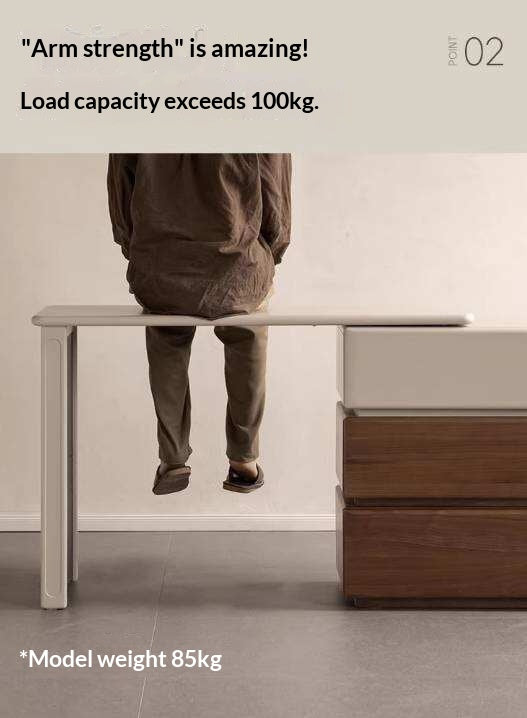 Black Walnut, Poplar Solid Wood Vanity Table Modern Italian Design