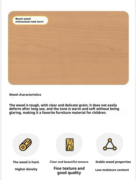Beech Solid Wood, Solid RubberWood Kids Bedroom Hanger