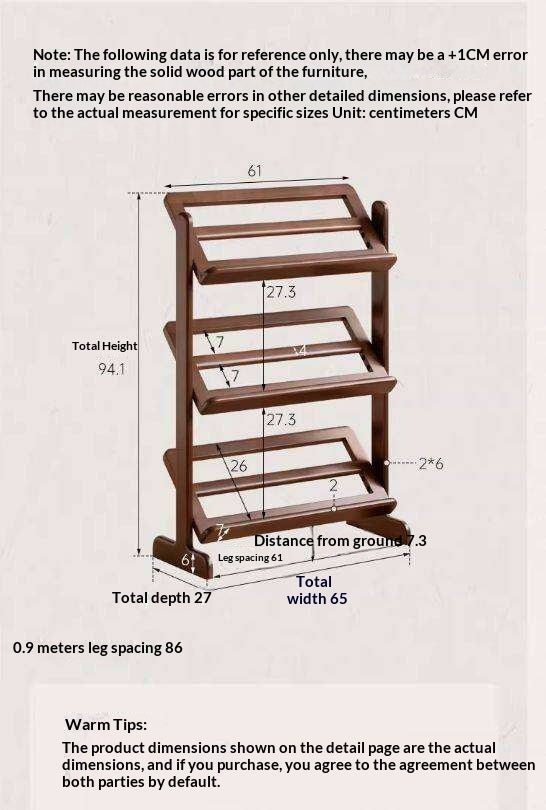 Beech Solid Wood Slim Shoe Rack with Tiered Shelves