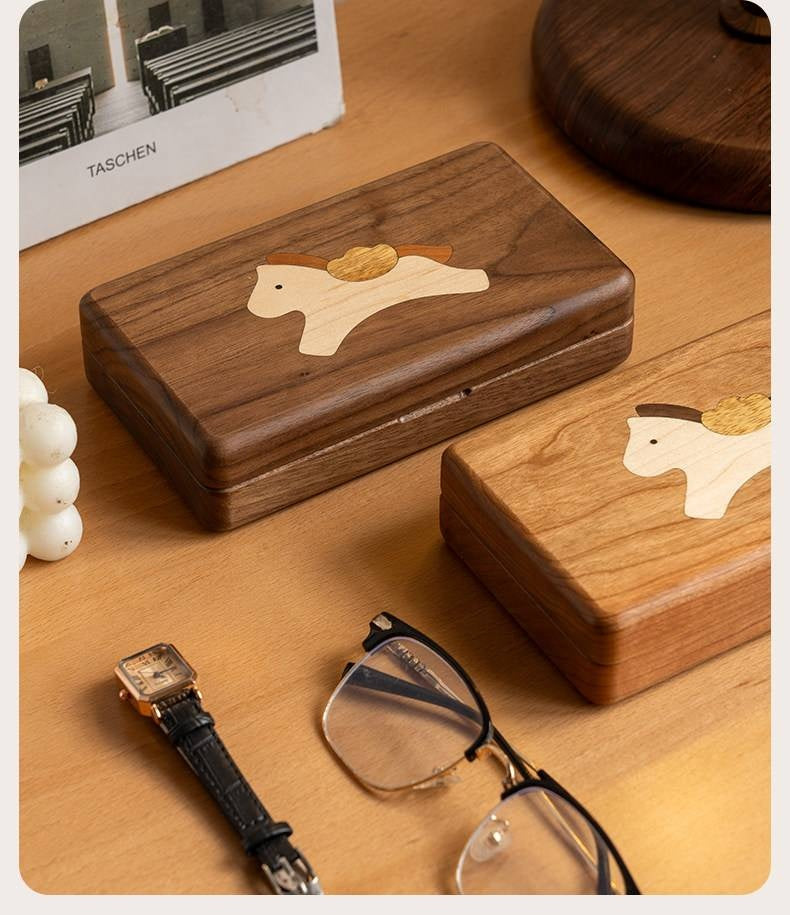 Black walnut, Cherry Solid Wood Handmade Jewelry Box