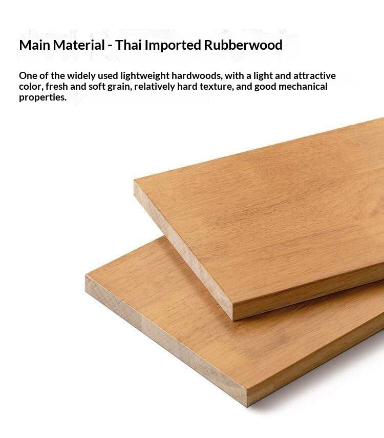 Solid Rubberwood, Beech Solid Wood Cream Style Ultra-narrow Children's Nightstand