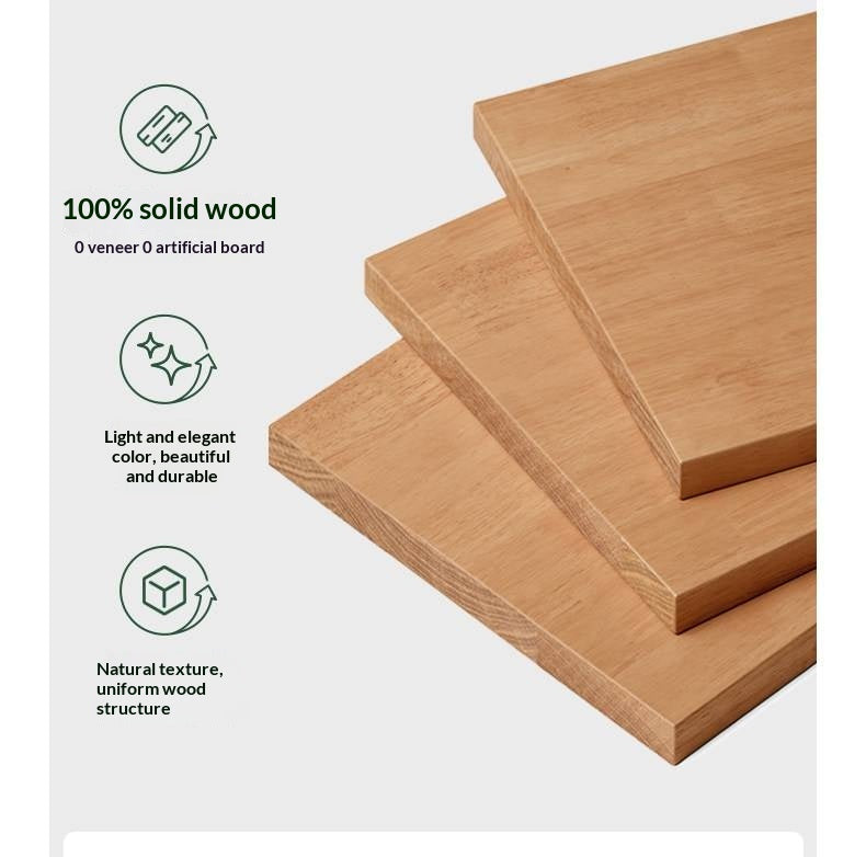 Solid Rubberwood Dining Sideboard with Glass Doors