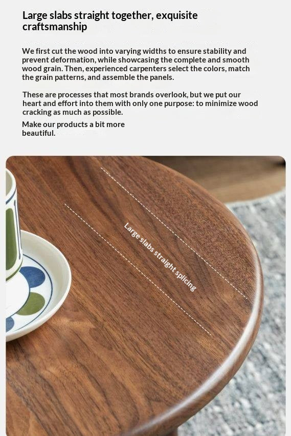 Black Walnut Combination Round Coffee Table