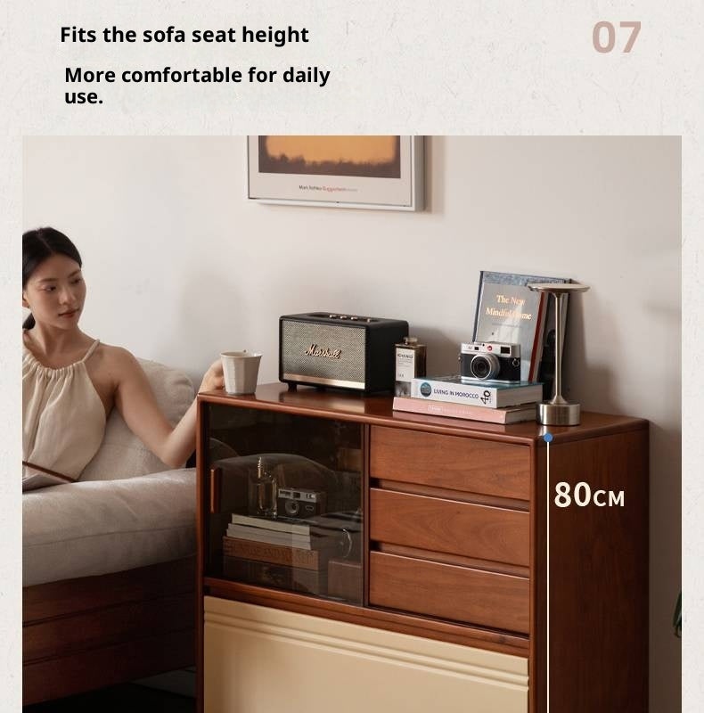 Tulipwood Solid Wood Antique Style Storage Cabinet.