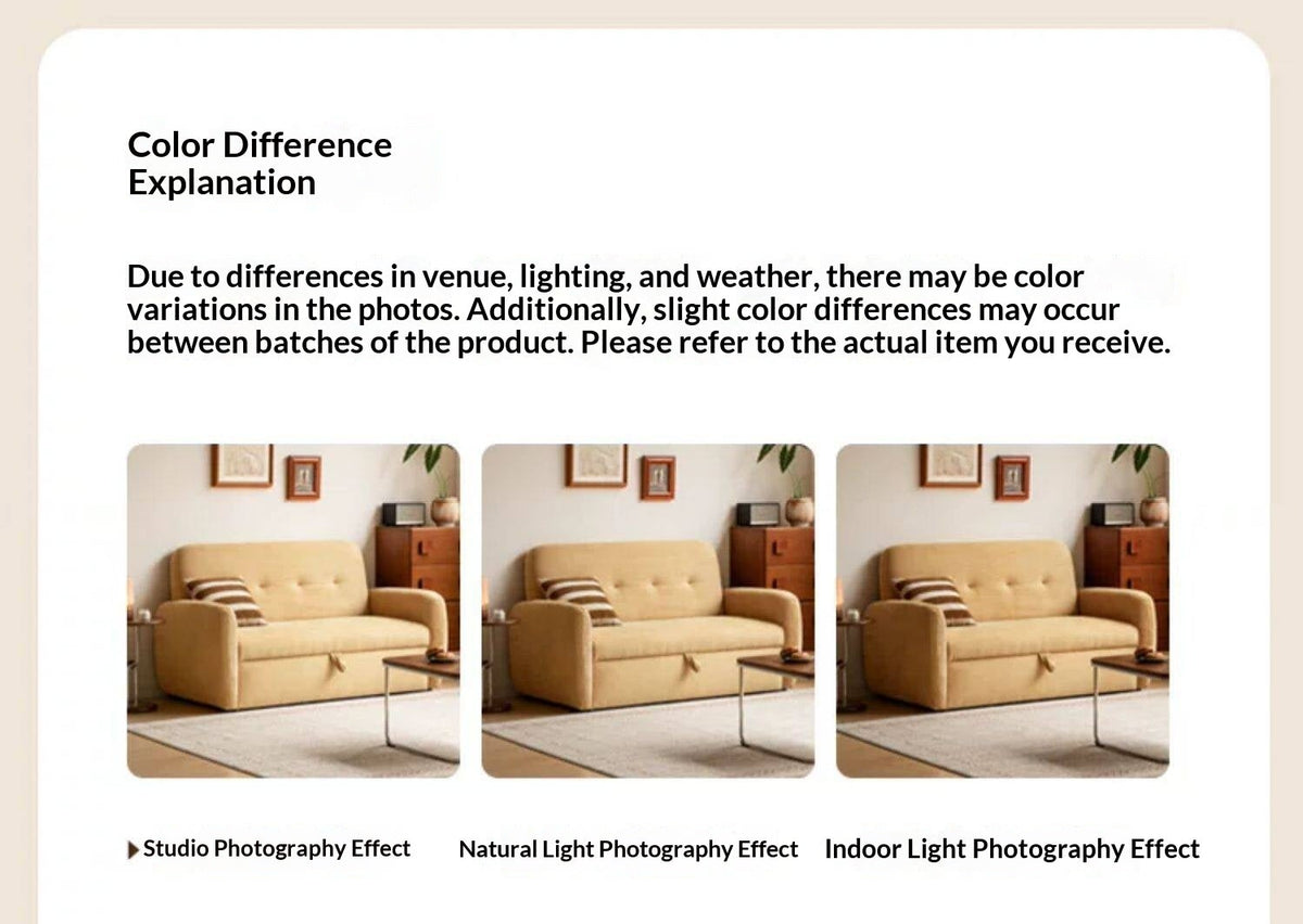 Corduroy Pull-Out Sleeper Loveseat with Storage