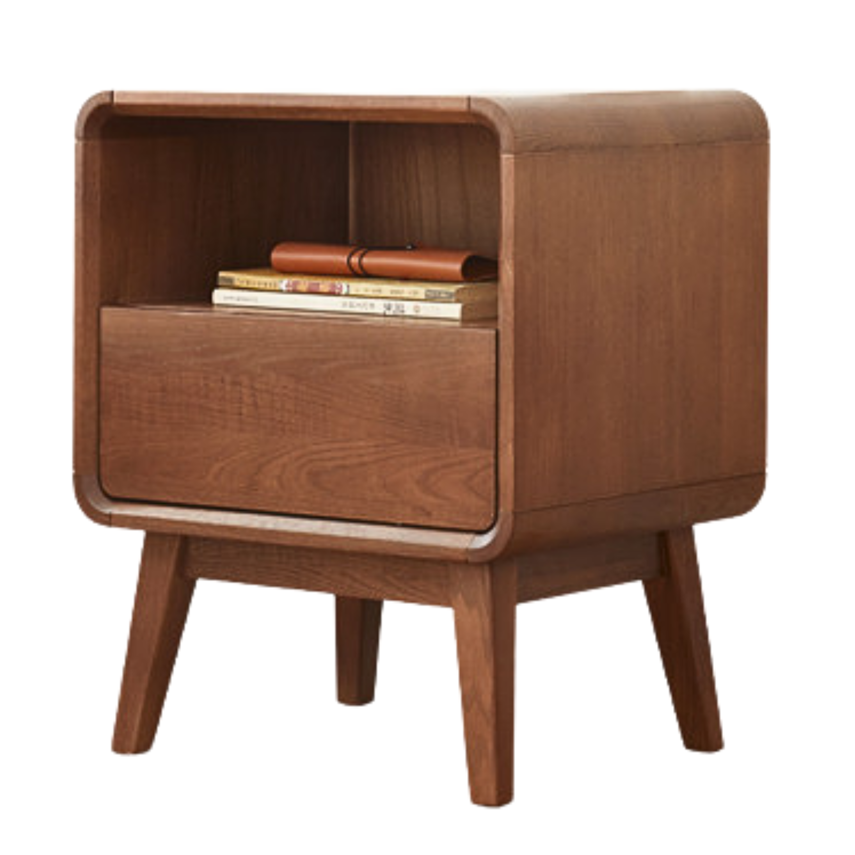 Ash Solid Wood Storage Modern Nightstand