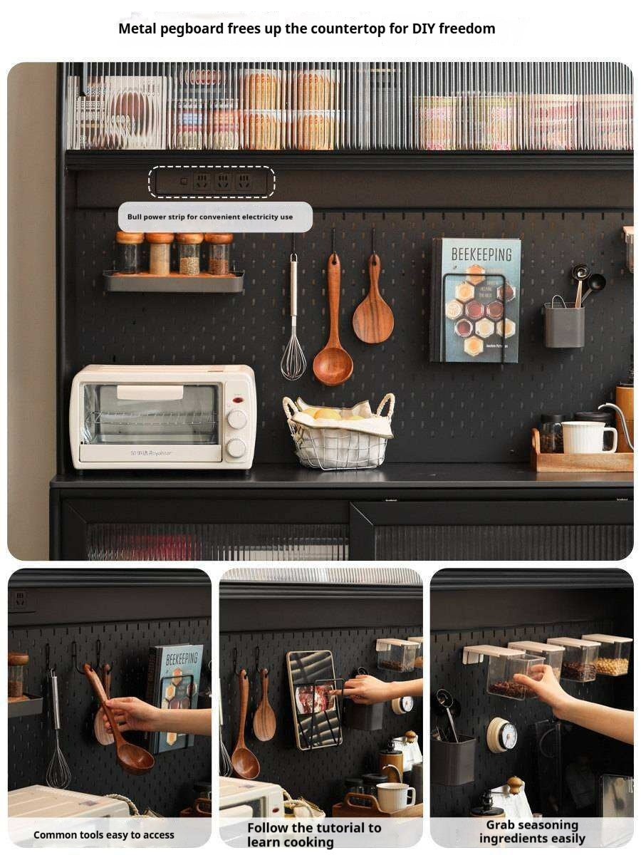 Solid Rubberwood Restaurant Modern Sideboard