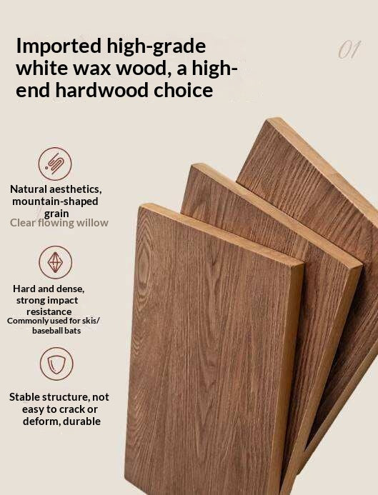 Ash Solid Wood Modern Side Cabinet with Shelved Interior