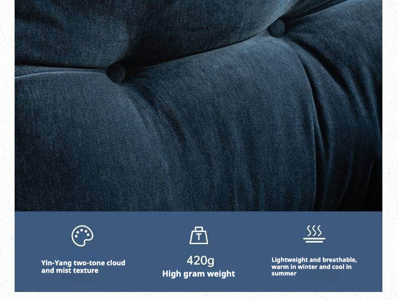 Fabric Chenille High Back Sofa Retro.