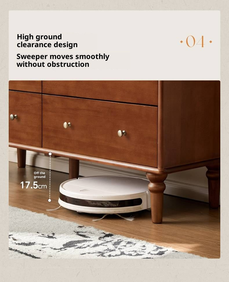 Poplar Solid Wood Medieval Style French Retro Six-Drawer Chest