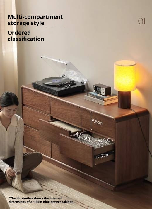 Sandalwood Solid Wood Modern Chest of Drawers