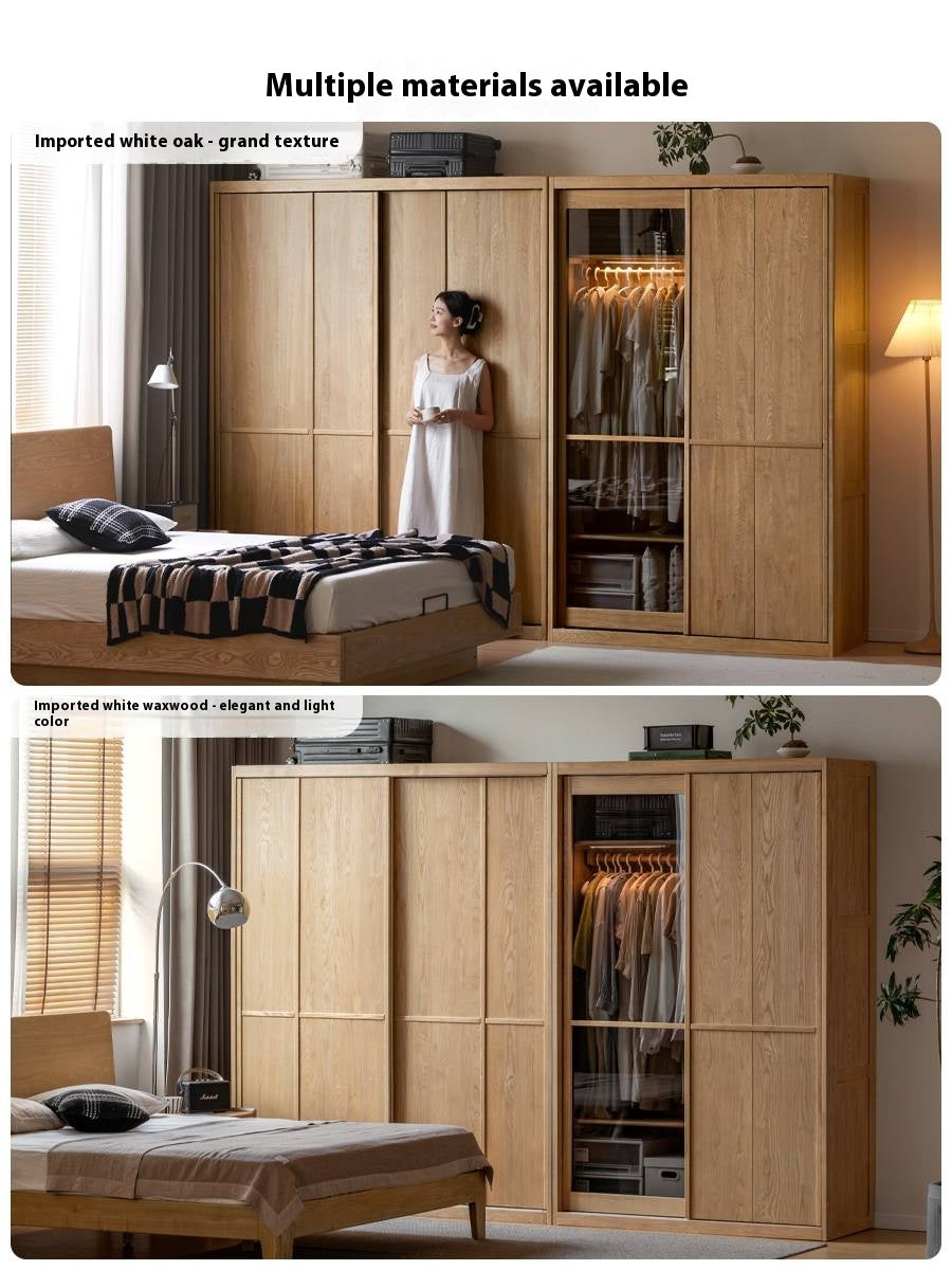 Black Walnut Solid Wood Italian Luxury Sliding Door Wardrobe