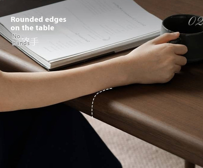 Black Walnut Solid Wood Rectangular Dining Table