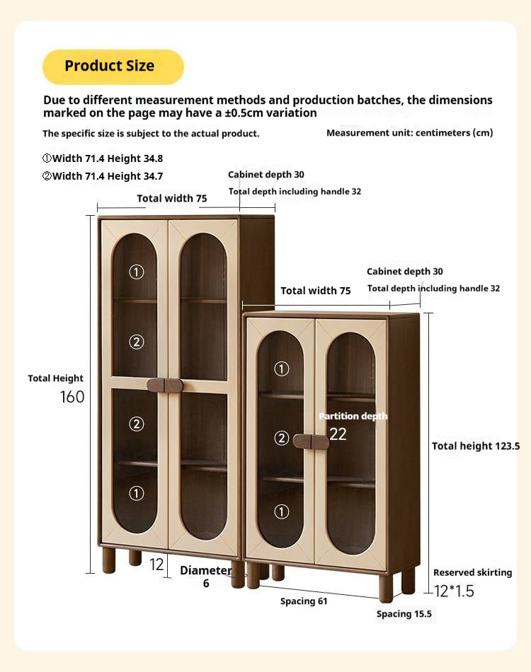 Solid Rubberwood Children's Bookshelf Retro Style