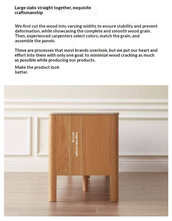 Solid Rubberwood, Oak Solid Wood TV Stand Slate Top.