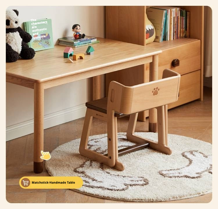 Beech Solid Wood Kids Multi-function Step Ladder Chair.