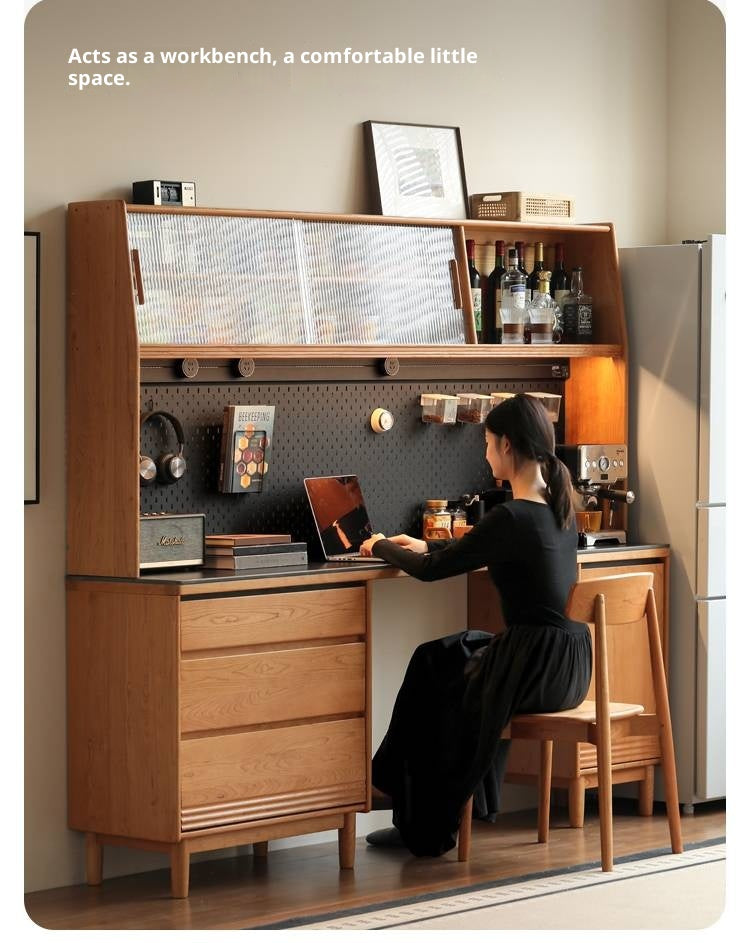 Cherry Solid Wood Rock Plate Sideboard