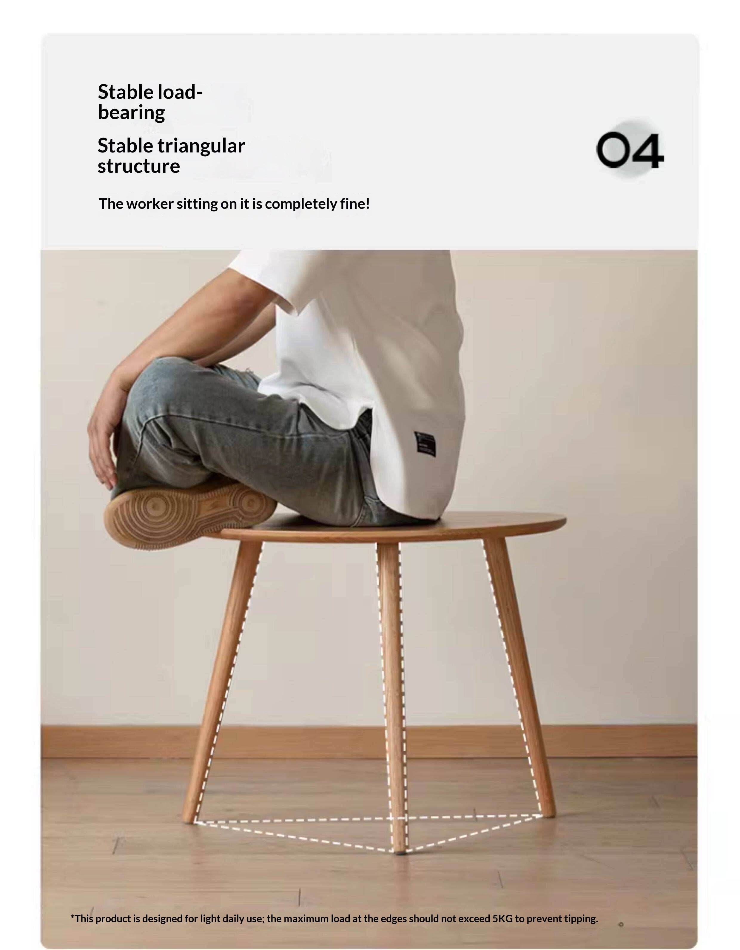 Rubberwood, Oak Solid Wood Walnut Color Side Table