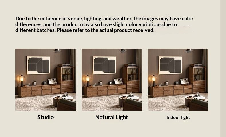 Ash Solid Wood Italian Luxury Floor-Standing TV Cabinet