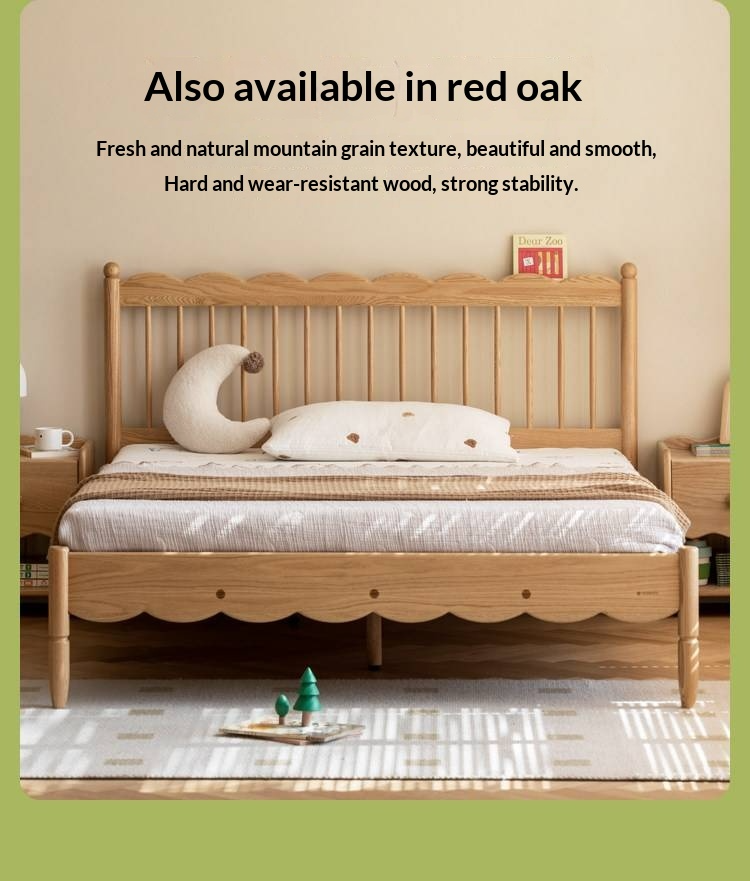 Oak, Beech Solid Wood Children's Bed