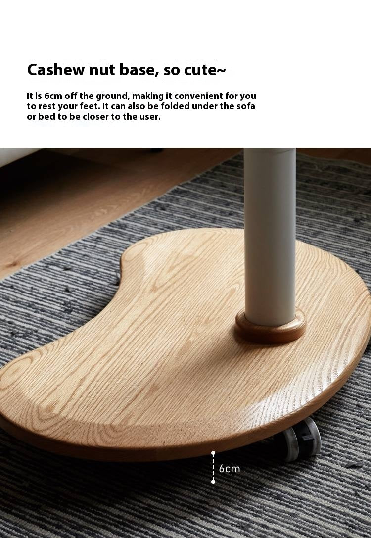 Oak Solid Wood Mobile Standing Desk