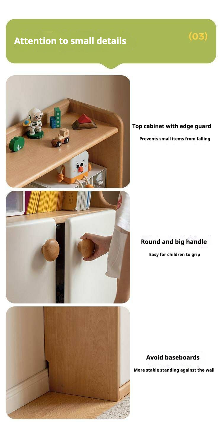 Beech Solid Wood Children's Bookcase.