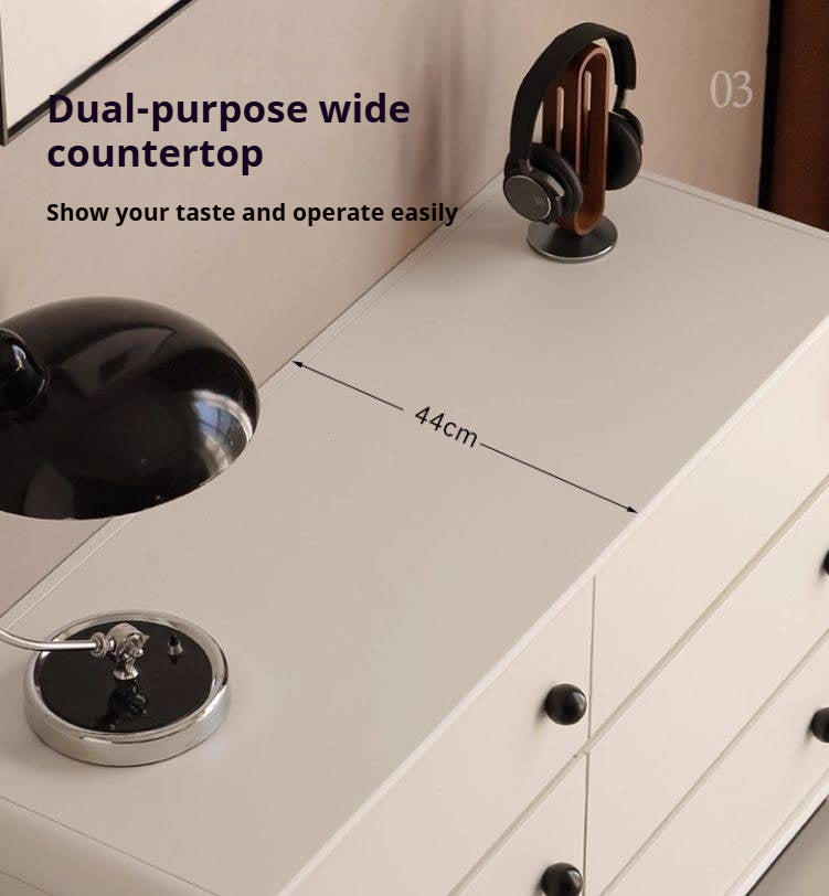 Solid Rubberwood Modern Drawer Chest