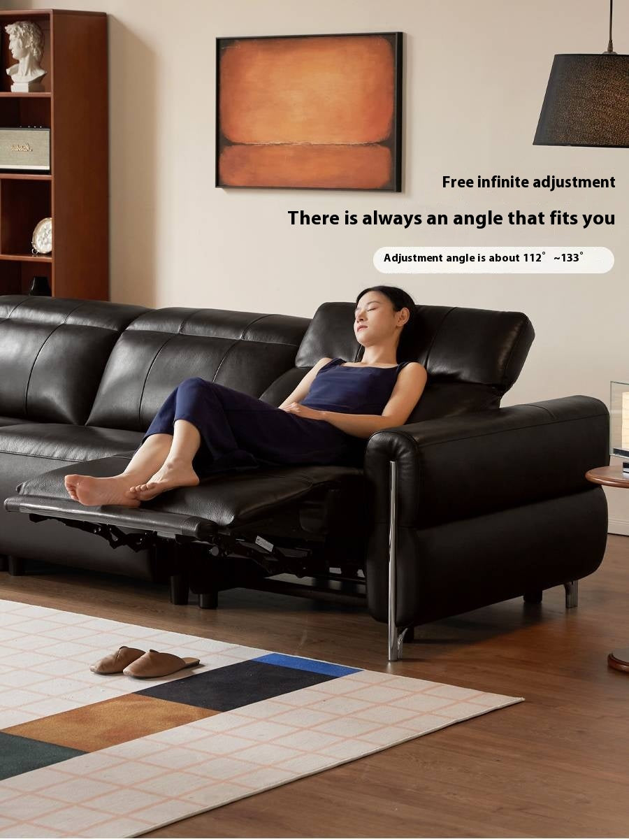 Leather Bauhaus Telescopic Function Sofa