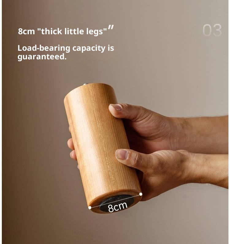 Cherry Solid Wood with Light Floating Bed Retro Simple