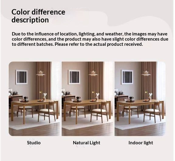 Ash Solid Wood Modern Minimalist Long Dining Table