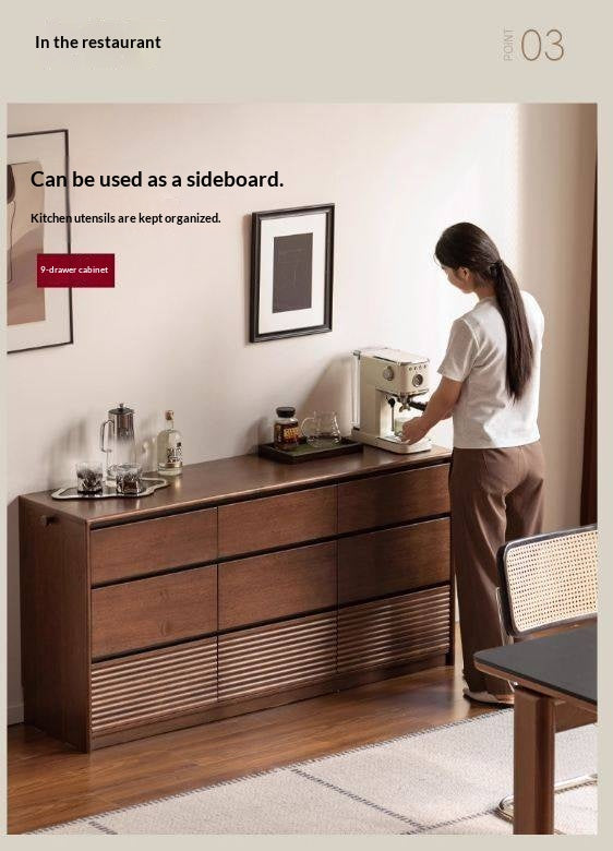 Solid Longan Hardwood Chest of Drawers