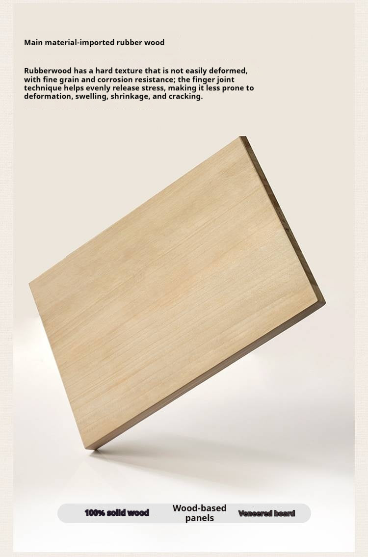 Solid Rubberwood Modern Minimalist Nightstand