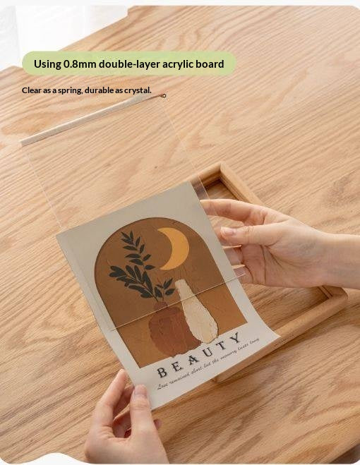 Black Walnut, Beech Solid Wood Photo Frame