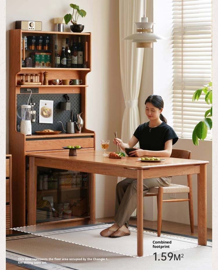 Cherry Solid Wood Ultra-thin Sideboard.