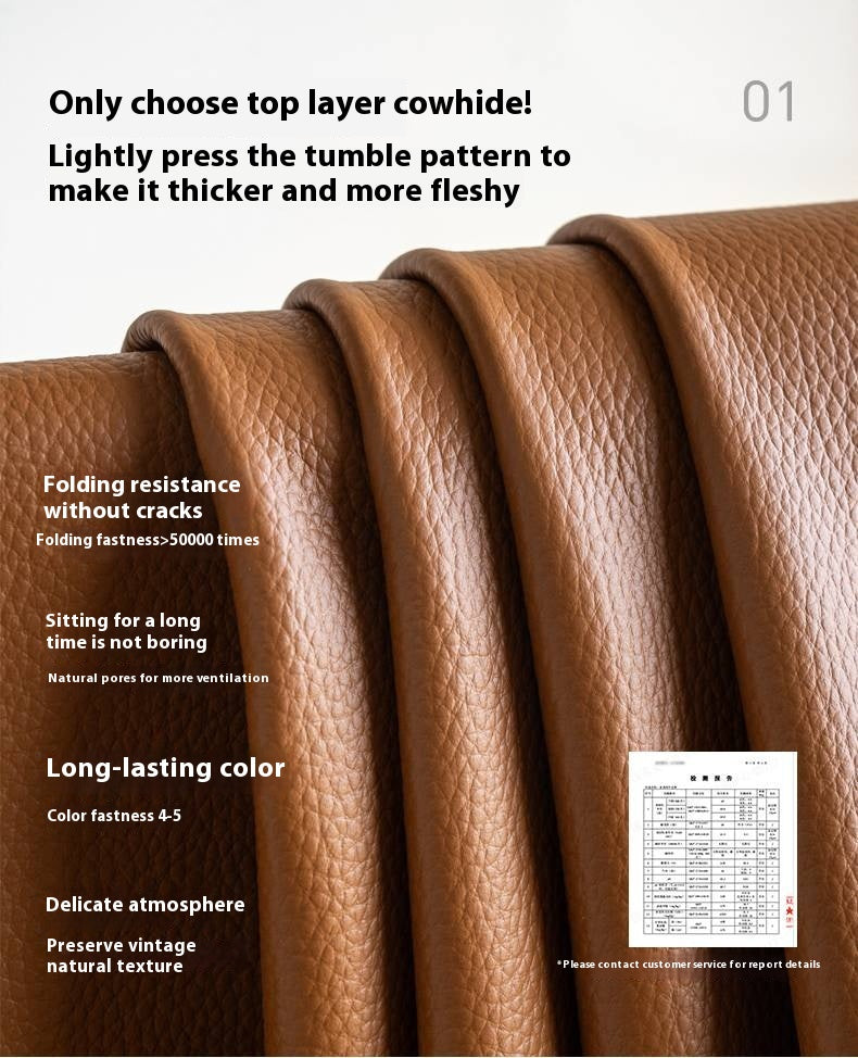 Leather Electric Zero Wall Sofa Italian Light Luxury.