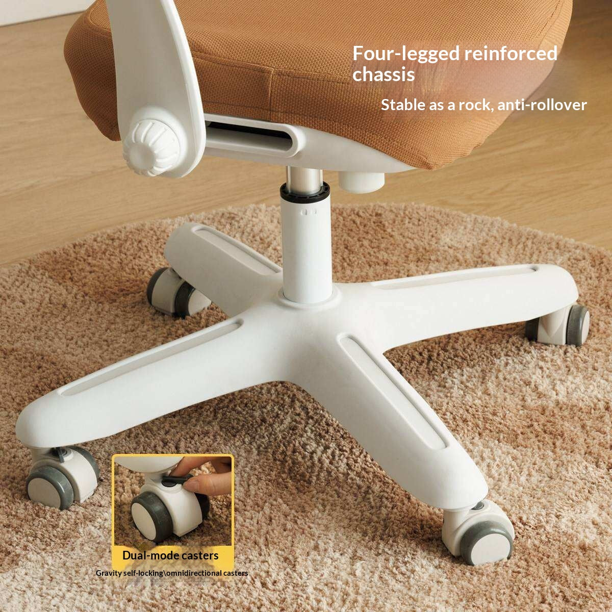 Kids Adjustable Swivel Study Chair with Footrest