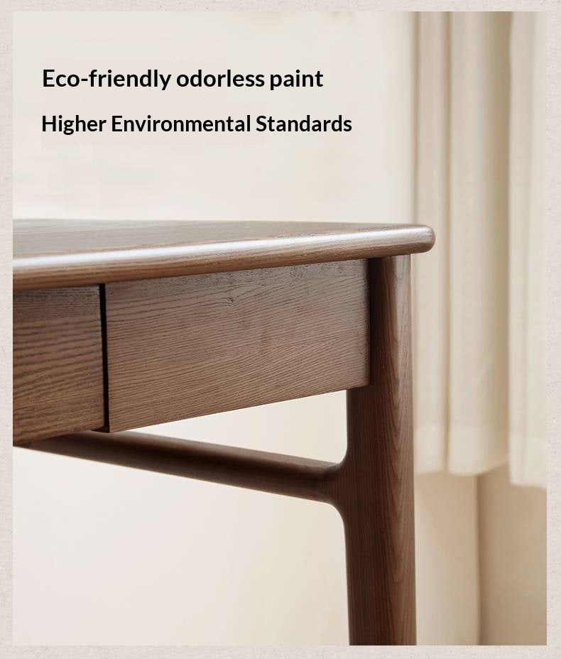 Ash Solid Wood Minimalist Modern Computer Desk