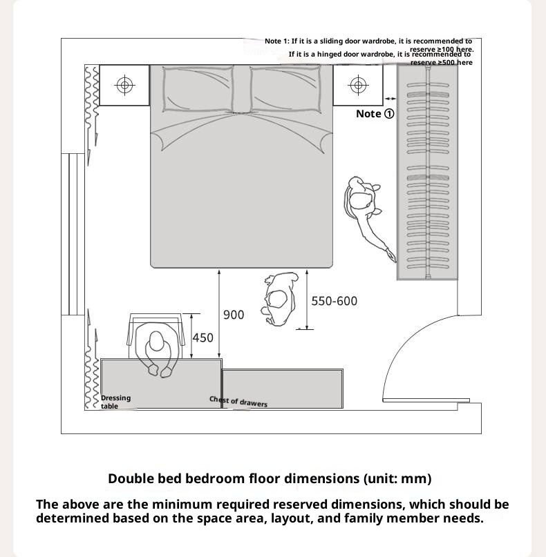 Oak, Rubberwood Solid Wood Platform Box Bed, Headboard-Free Bed Modern Minimalist