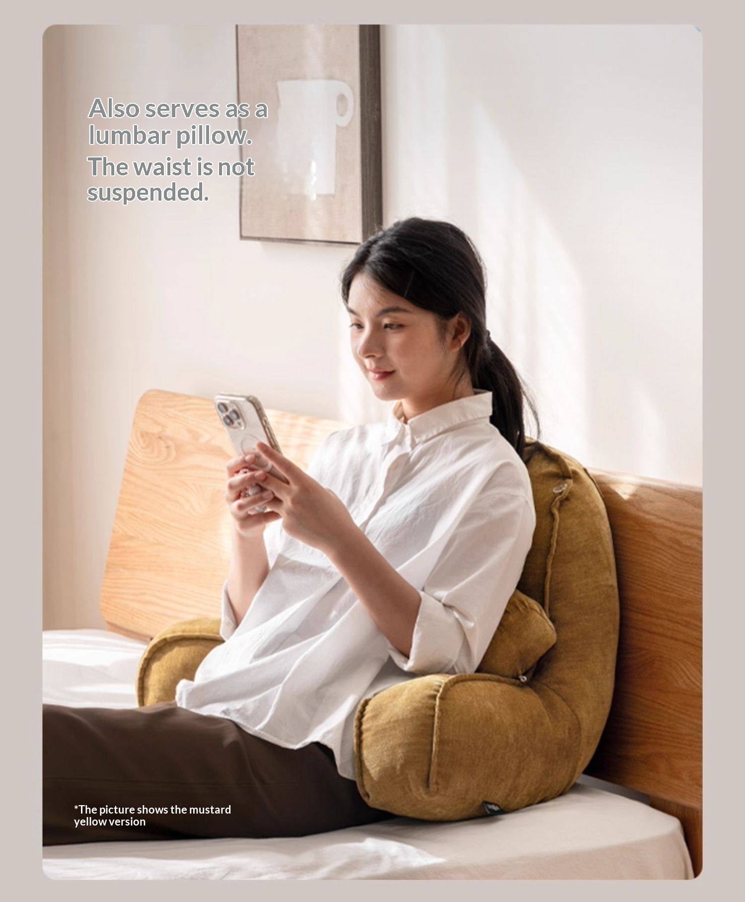 Headboard with Large Upholstered Reading Backrest