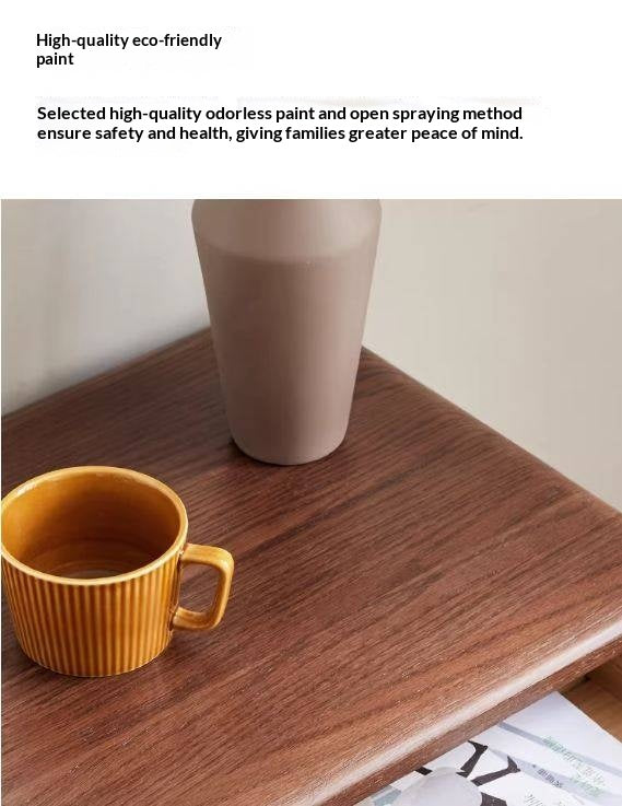 Black Walnut, Solid Rubberwood, Oak Solid Wood Side Table