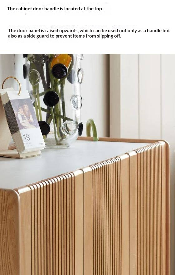 Ash, Oak Solid Wood Rock Top Shoe Cabinet