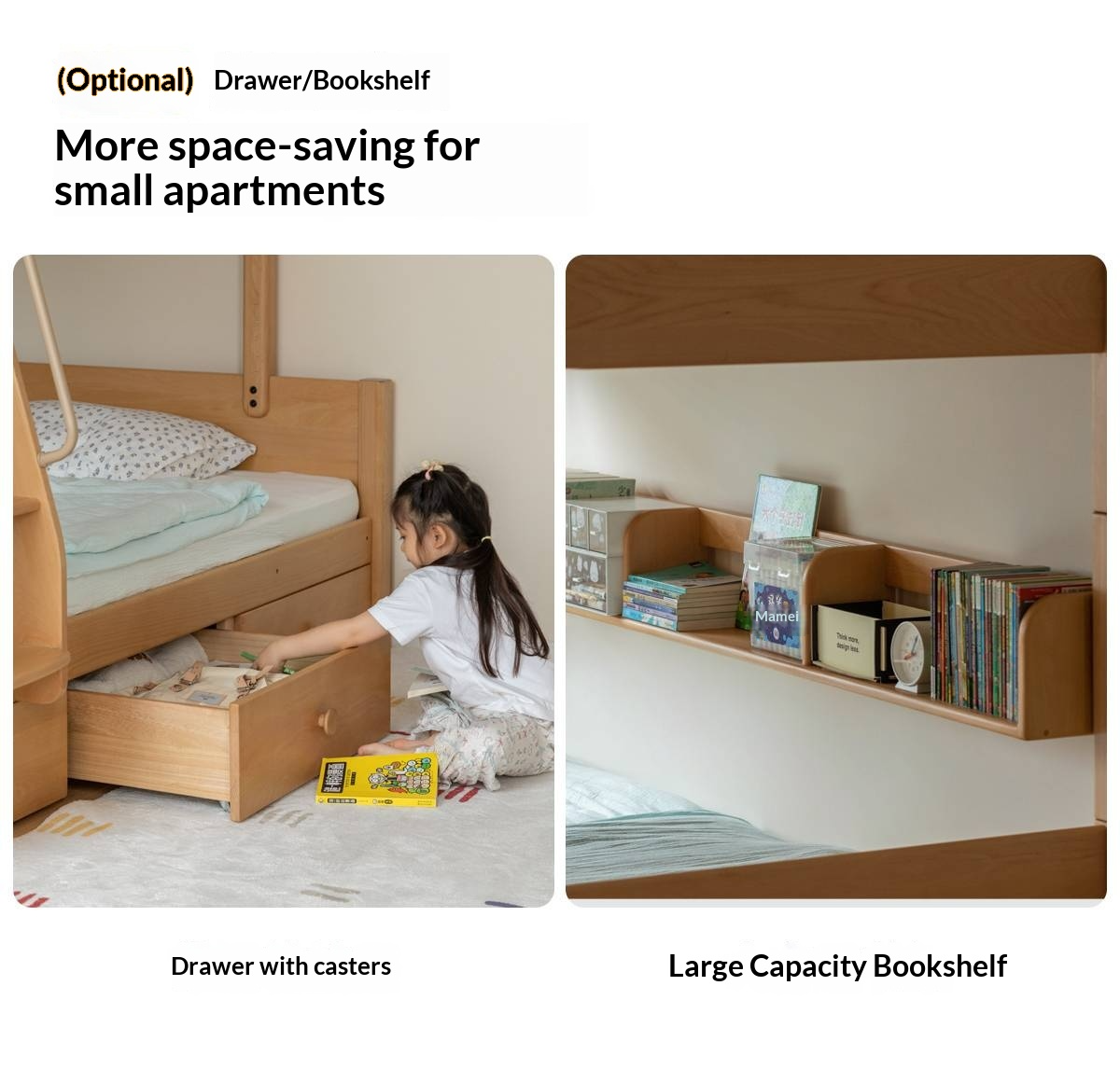 Beech Solid Wood Children's Bunk Bed