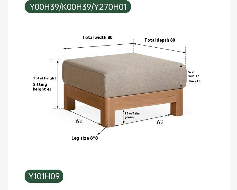 Oak, Ash, Poplar, Black Walnut Solid Wood Footstool Small Fabric Stool For Home