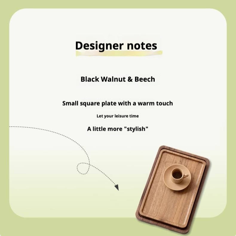 Black walnut solid wood , Beech solid wood wax oil fruit plate tray