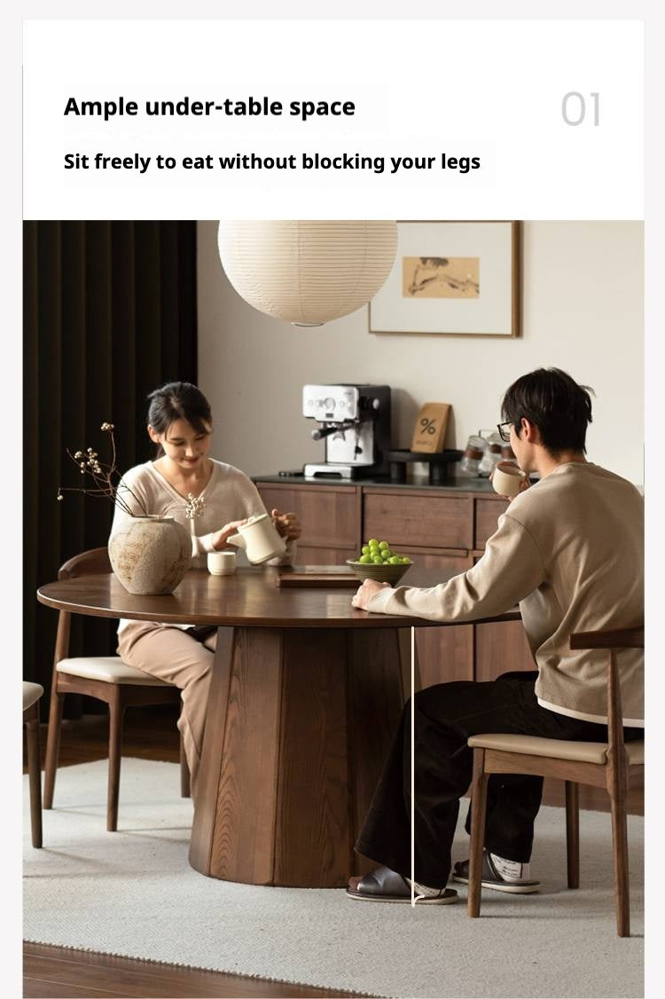 Ash, Black Walnut Solid Wood Modern Large Dining Table