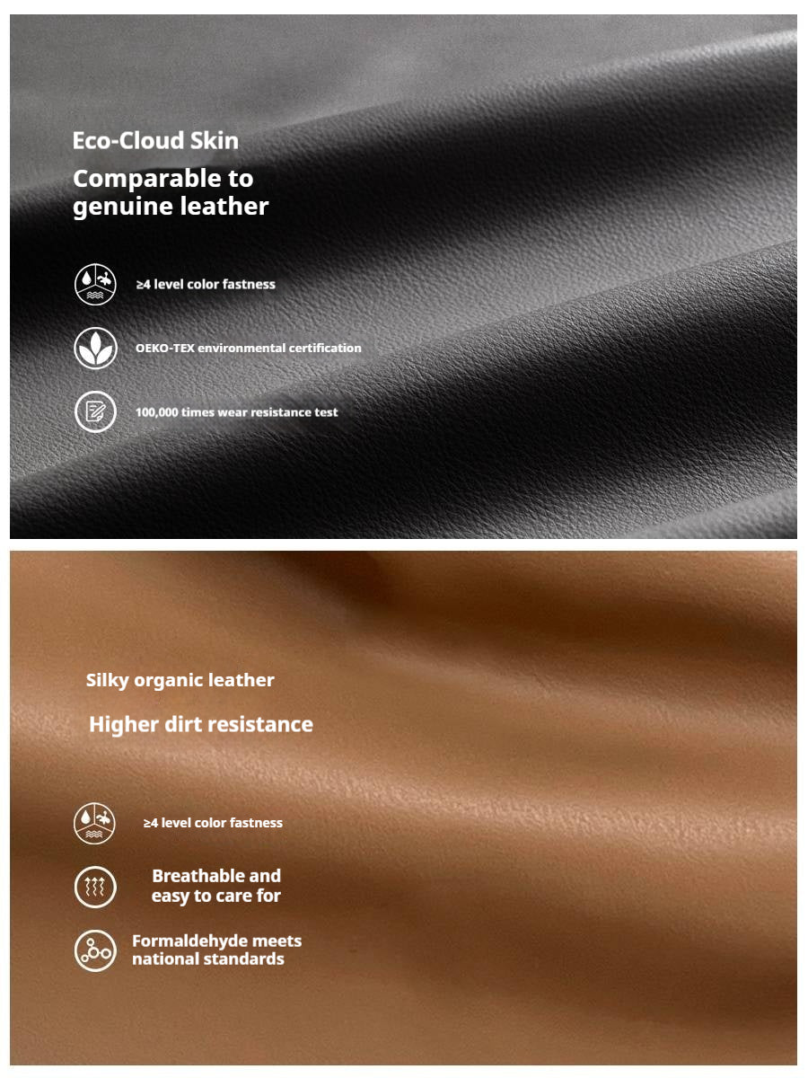 Organic Leather Italian Swivel Lounge Chair